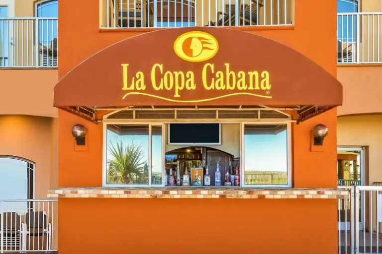 La Copa Cabana’s awning and bar window